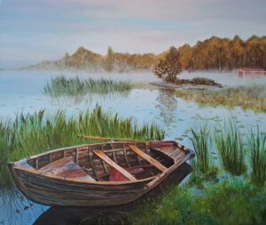 Bootje meer in Zweden